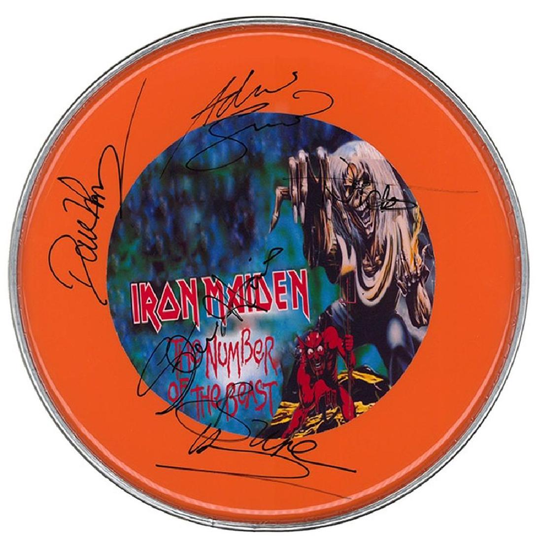 Iron Maiden Signed 12-Inch Drum Head (1 of 1)