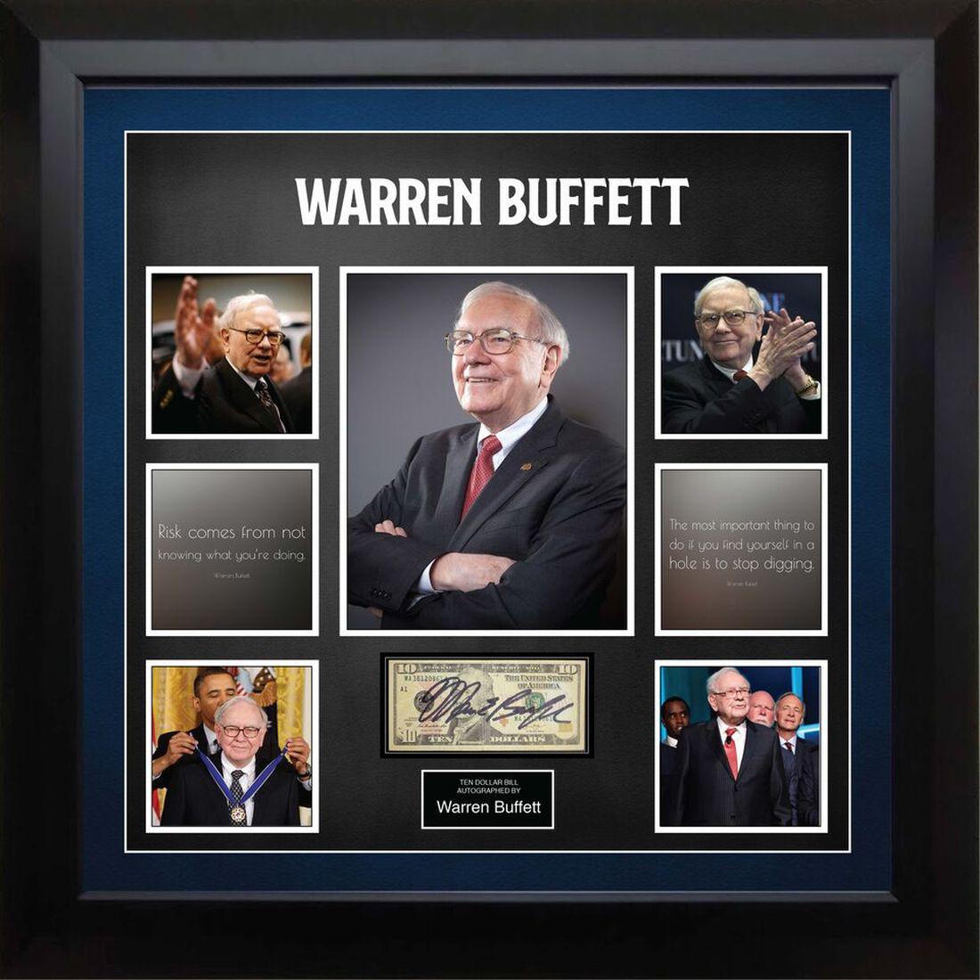 Warren Buffett Signed Currency Collage (1 of 1)