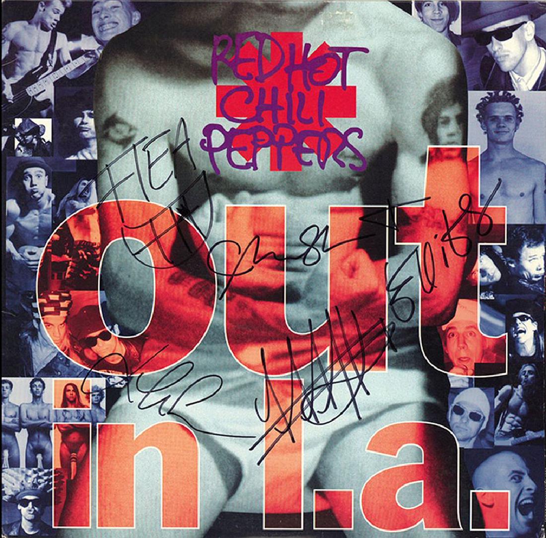 Red Hot Chili Peppers Band Signed Out In L.A. Album: Signed by Anthony Kiedis, John Frusciante, Flea, and Chad Smith