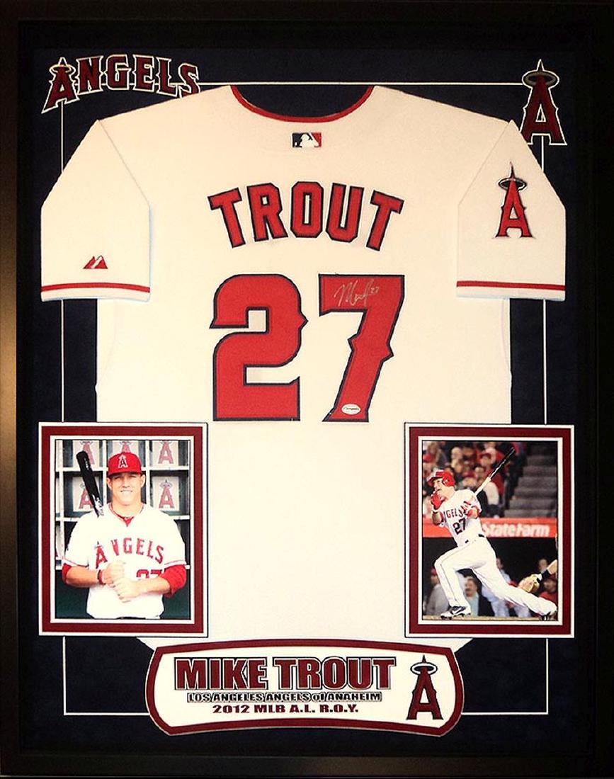 mike trout signed jersey