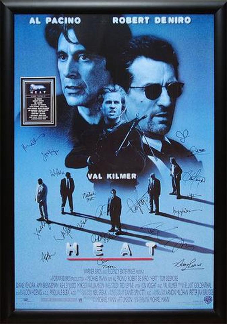 Heat - Signed Movie Poster: Signed by Al Pacino, Robert DeNiro, Val Kilmer, Jon Voight, Tom Sizemore, Dennis Haysbert, Ashley Judd, Natalie Portman, Mykelti Williamson, Amy Brenneman, William Fichtner, Ted Levine, Hank Azaria, D