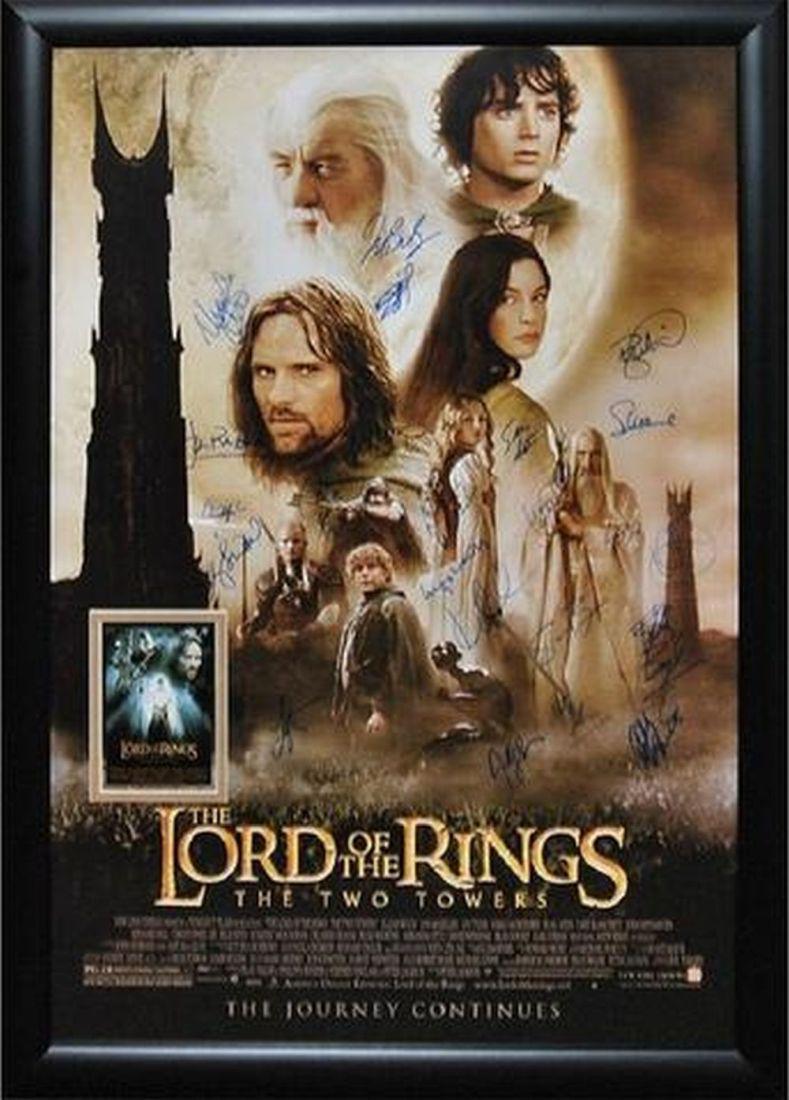 Lord of the Rings - The Two Towers Signed Movie Poster (1 of 1)