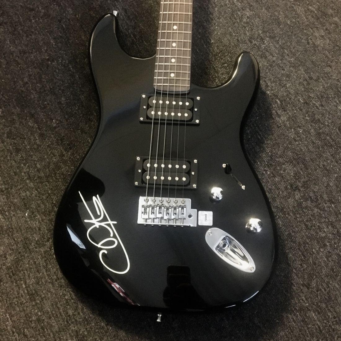 Carlos Santana Signed Black Guitar (1 of 1)