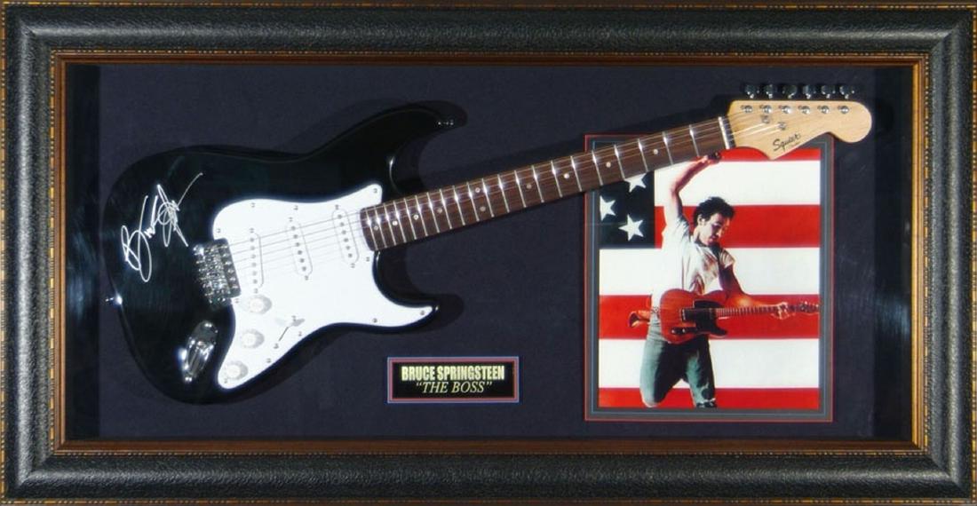 Bruce Springsteen Signed & Framed Guitar (1 of 1)