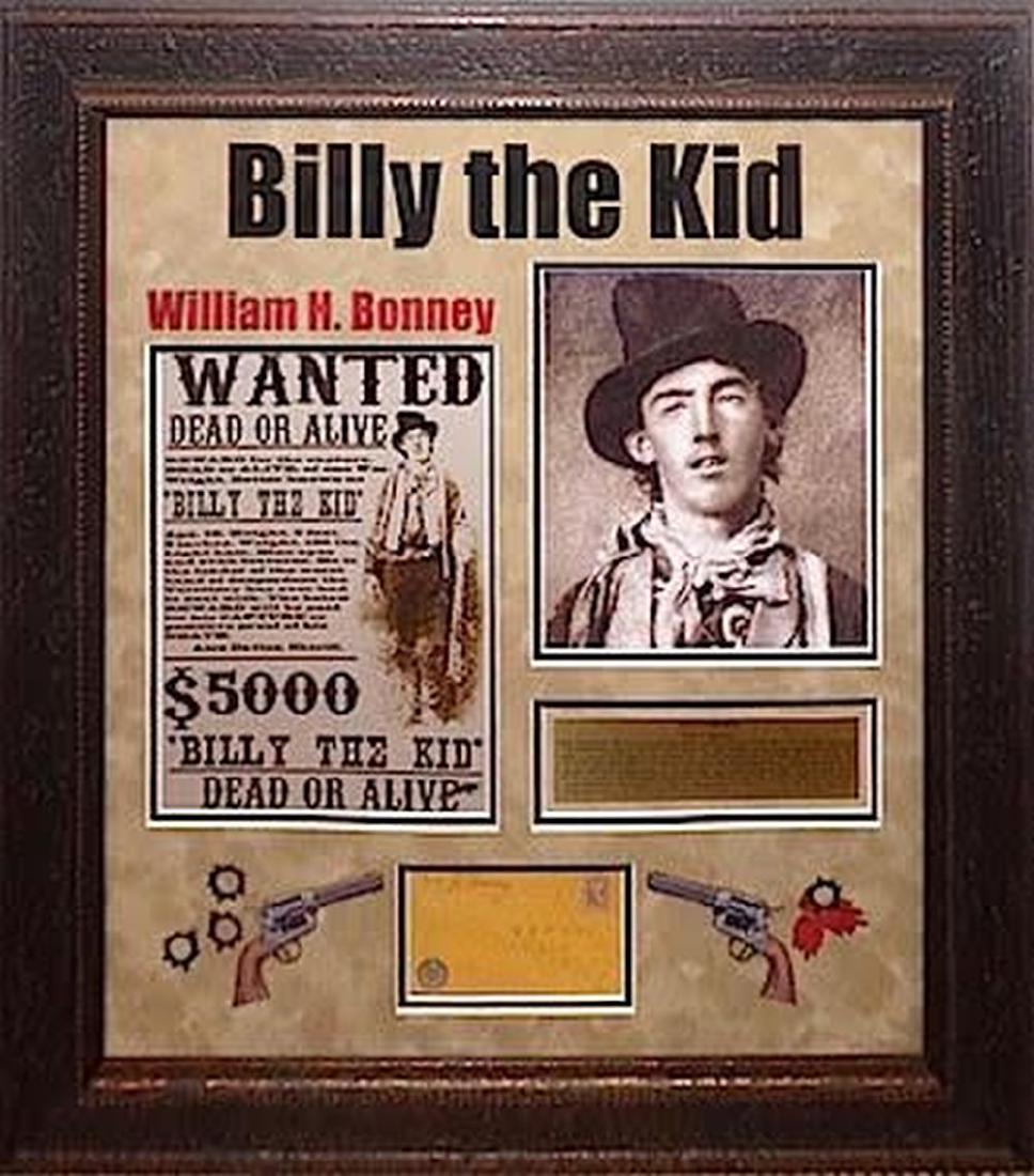 Billy the Kid Framed Signature Collage: Signed by Billy the Kid
