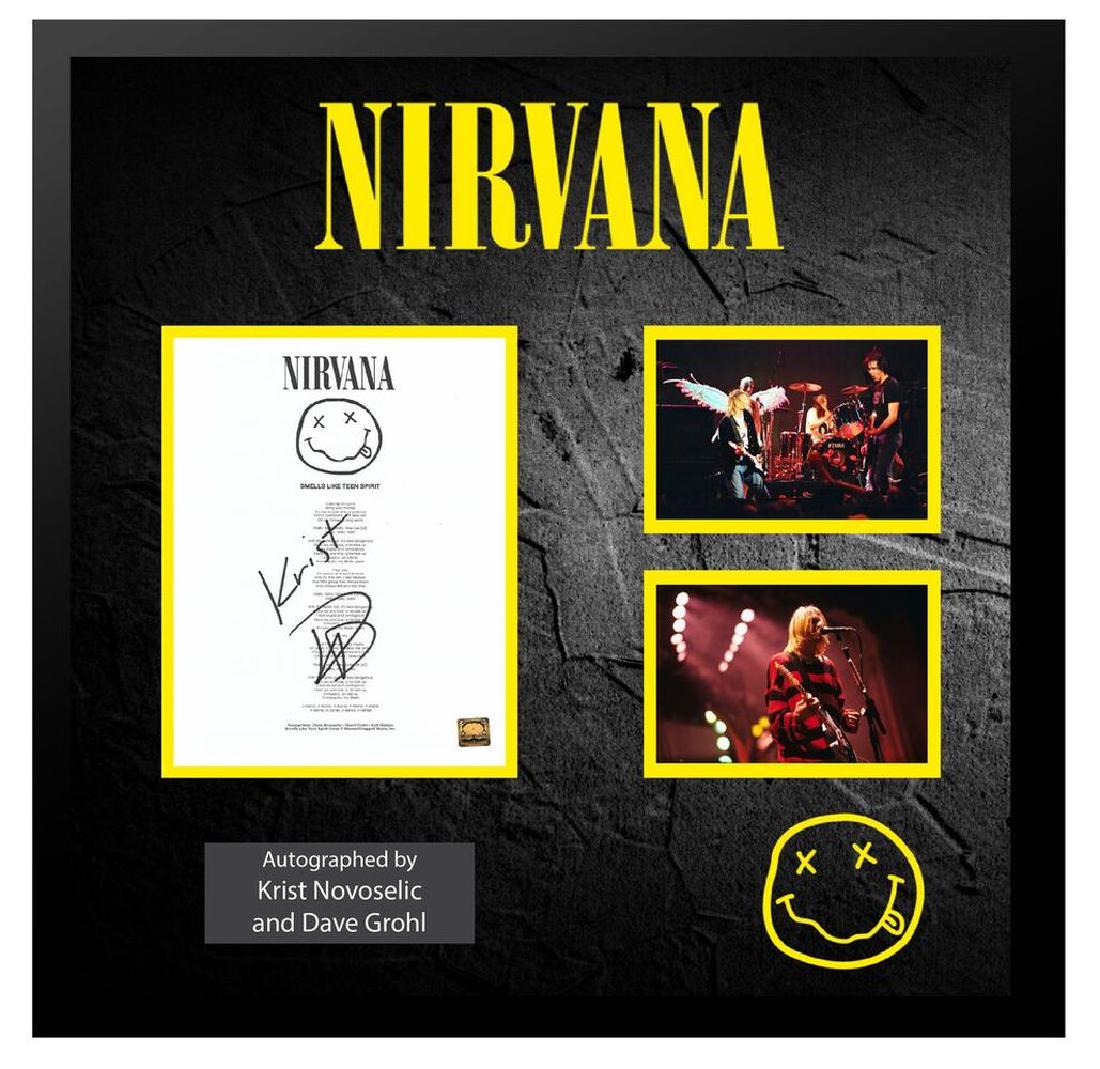 Nirvana  "Smells Like Teen Spirit" Signed Lyric (1 of 1)