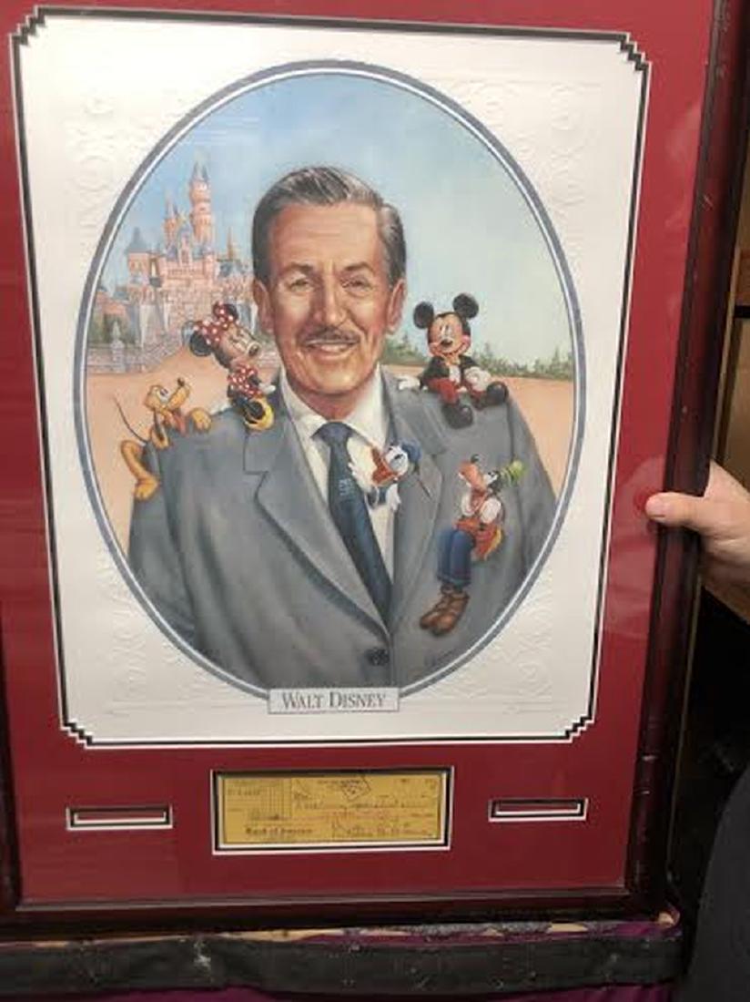 Walt Disney Signed Check Collage: Signed by Walt Disney
