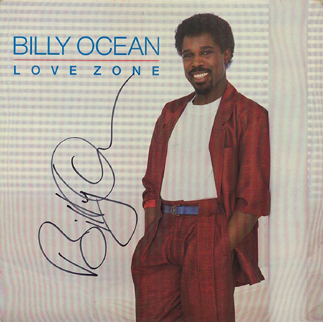 Billy Ocean Signed Love Zone Album: Signed by Billy Ocean