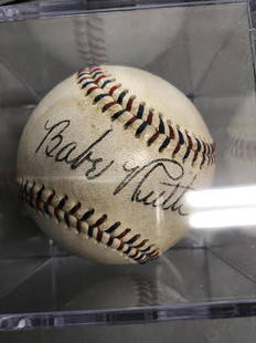 Babe Ruth Signed Baseball: Signed by Babe Ruth