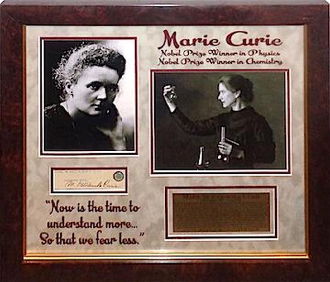 Marie Curie Signature Cut Collage: Signature Cut of Marie Curie