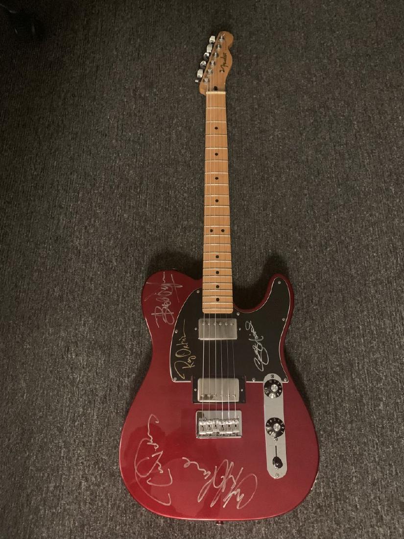 Traveling Wilbury's Signed Fender Telecaster Guitar: Actual Fender Telecaster Signed by Jeff Lynne, Tom Petty, Roy Orbison, Bob Dylan, and George Harrison