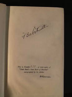 PSA/DNA Babe Ruth Signed Special Edt. Book of Baseball: Signed special edition #275 of 1000 by George Herman "Babe" Ruth. Super rare and comes with PSA/DNA authentication