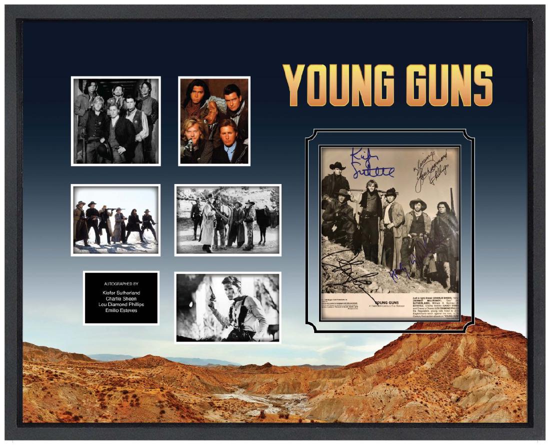 Young Guns Cast Signed & Framed Photo