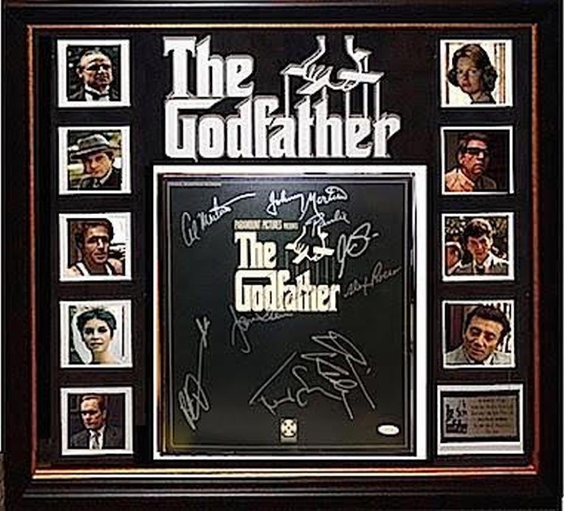 The Godfather Signed and Framed Soundtrack: Signed by Marlon Brando, Al Pacino, James Caan, Robert Duvall, Sterling Hayden, Diane Keaton, Abe Vigoda, and Talia Shire Signatures & Authenticity Guarantee All autographed items come with a Lifetime