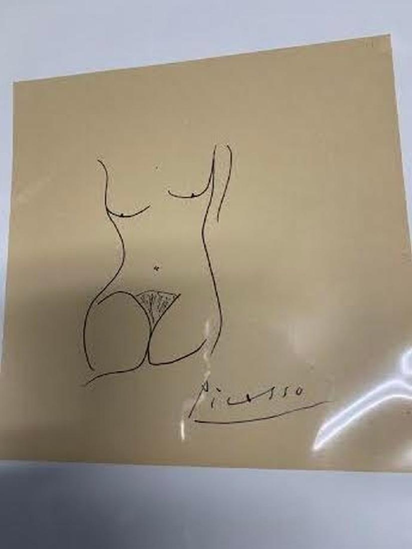 Picasso Signed and Drawn Sketch (1 of 2)