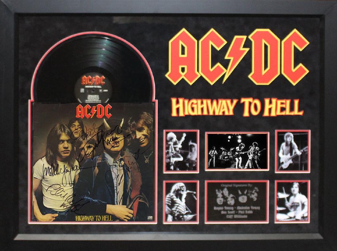 AC/DC "Highway to Hell" Signed Album: Signed by Bon Scott, Angus Young, Malcom Young, Phill Rudd, Cliff Williams
