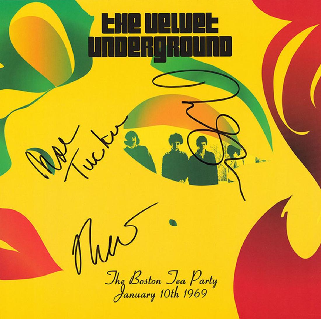 Velvet Underground "The Boston Tea Party" Signed Album: Signed by John Cale, Maureen Tucker, and Doug Yule