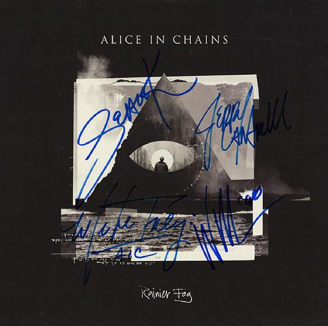 Alice in Chains Signed Rainer Fog Album: Signed by Jerry Cantrell, Sean Kinney, Mike Inez, and William DuVall