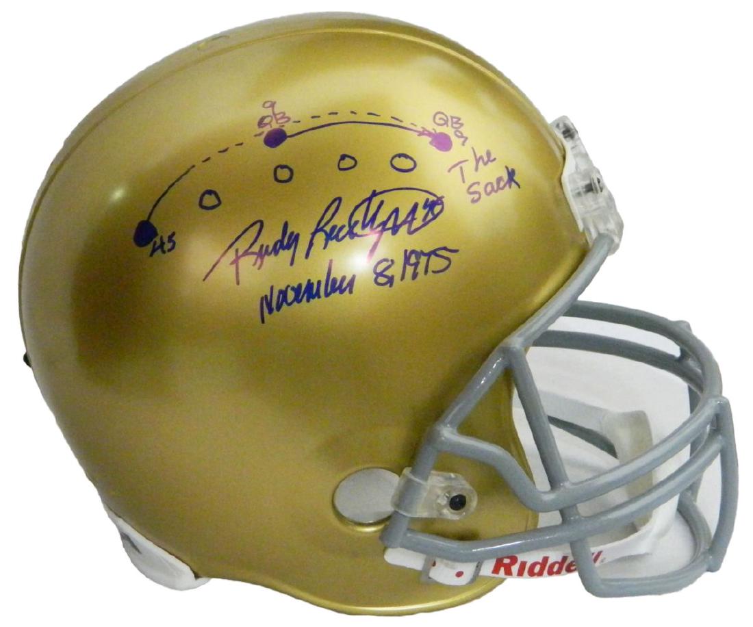 Rudy Ruettiger Signed Notre Dame Riddell Full Size (1 of 1)