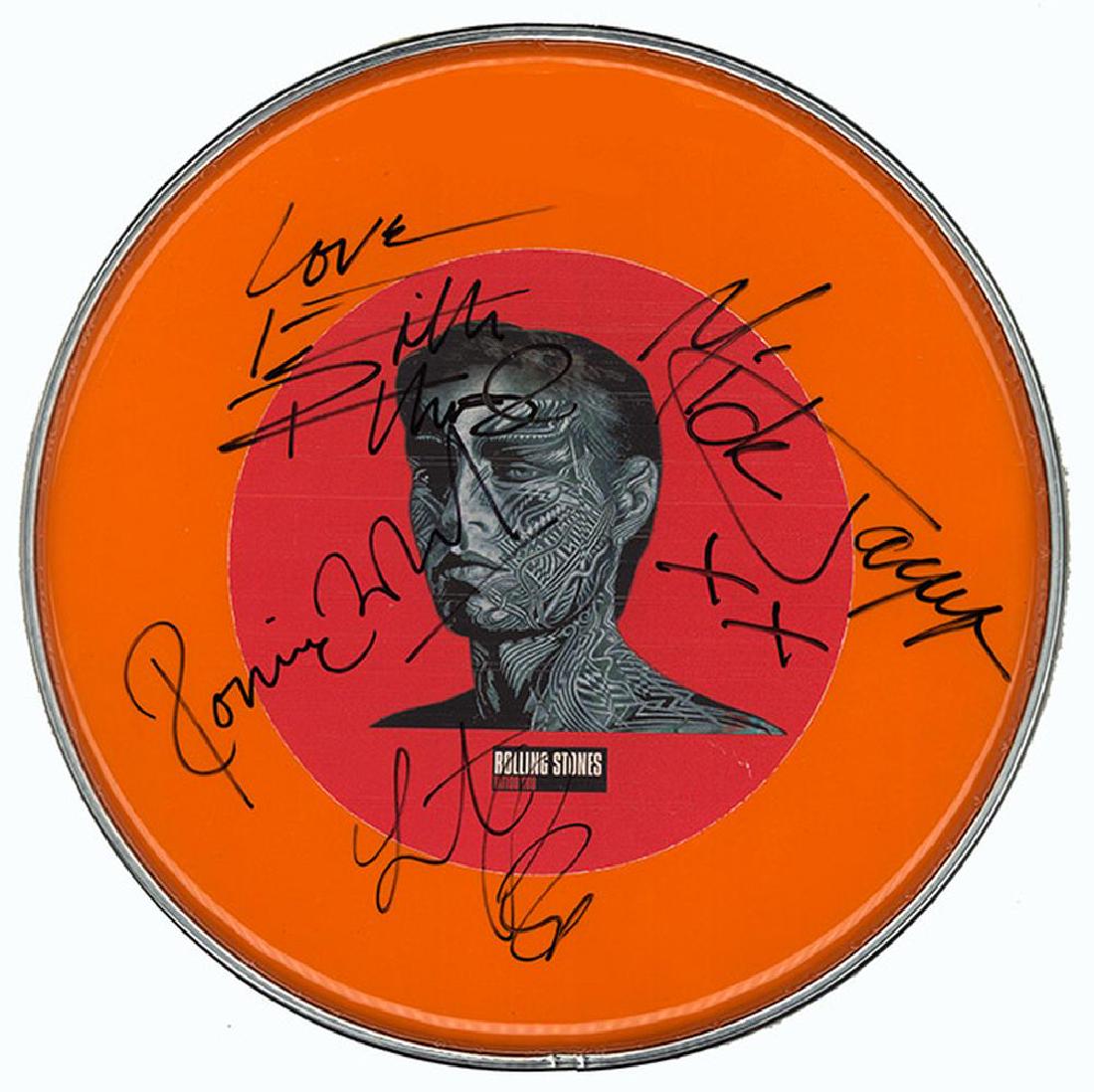 The Rolling Stones  "Tattoo You" Signed Drum Head (1 of 1)