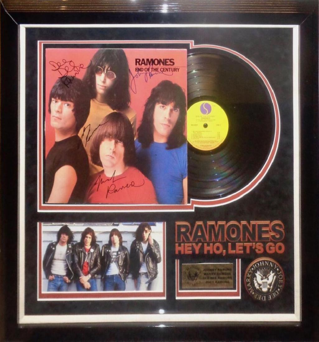 The Ramones Signed And Framed End Of The Century Album Feb 07 19 High End Memorabilia In Ca