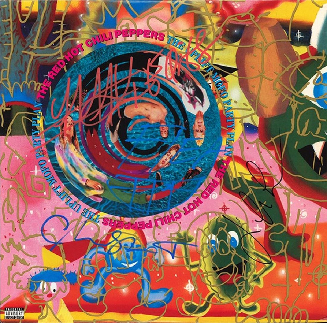 Red Hot Chili Peppers Signed 'Uplift Mofo Party Plan': Signed by Anthony Kiedis, John Frusciante, Flea, and Chad Smith