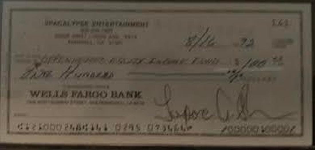 JSA Tupac Shakur Signed Check: Signed check by rapper Tupac Shakur. Comes with JSA authentication