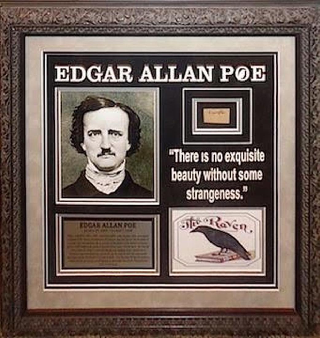 Edgar Allan Poe Framed Signature Collage