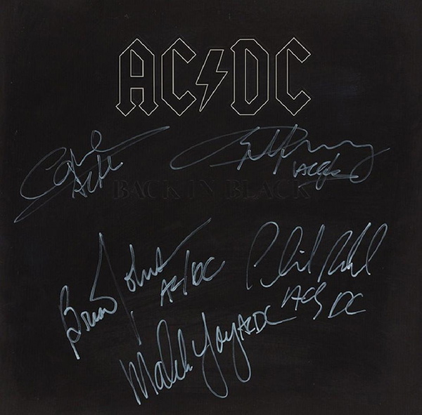 Ac/dc Signed Back In Black Album