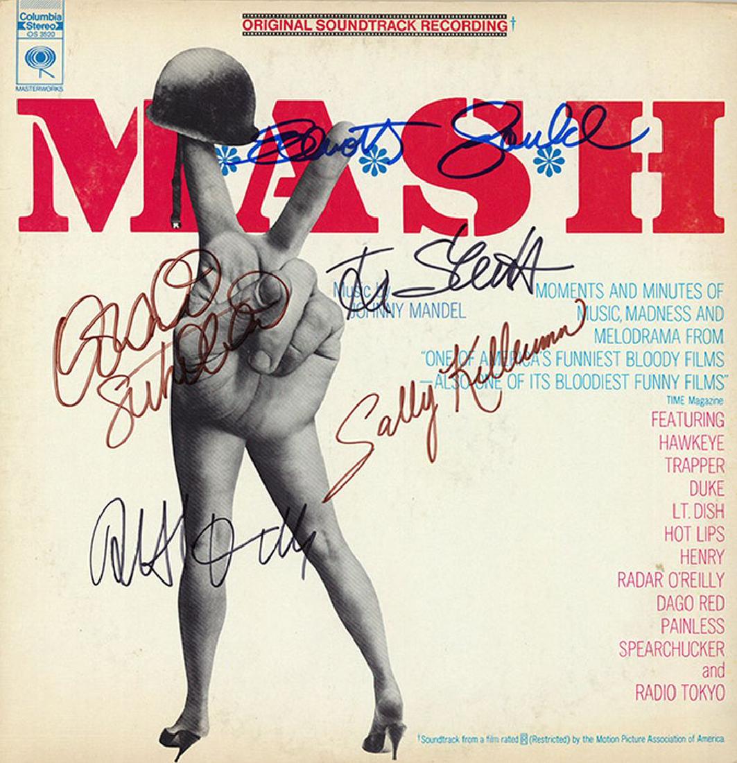 M*A*S*H* Cast Signed Movie Soundtrack Album: Signed by Donald Sutherland, Elliott Gould, Tom Skerritt, Robert Duvall, and Sally Kellerman