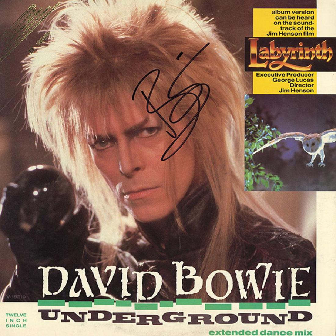 David Bowie Signed Underground Extended Dance Mix Album: Signed by David Bowie