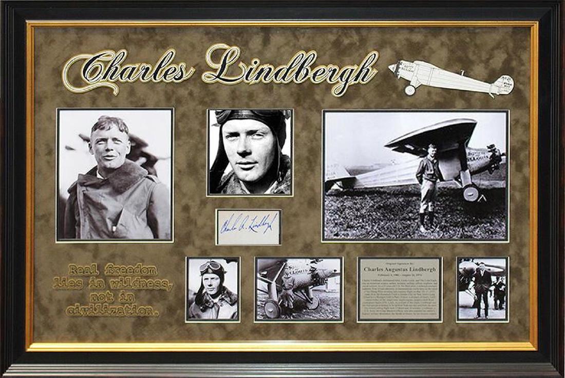 Charles Lindbergh Autographed signature collage (1 of 1)