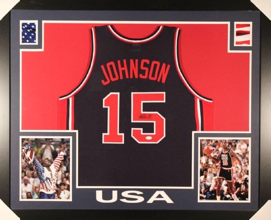 magic johnson jersey signed