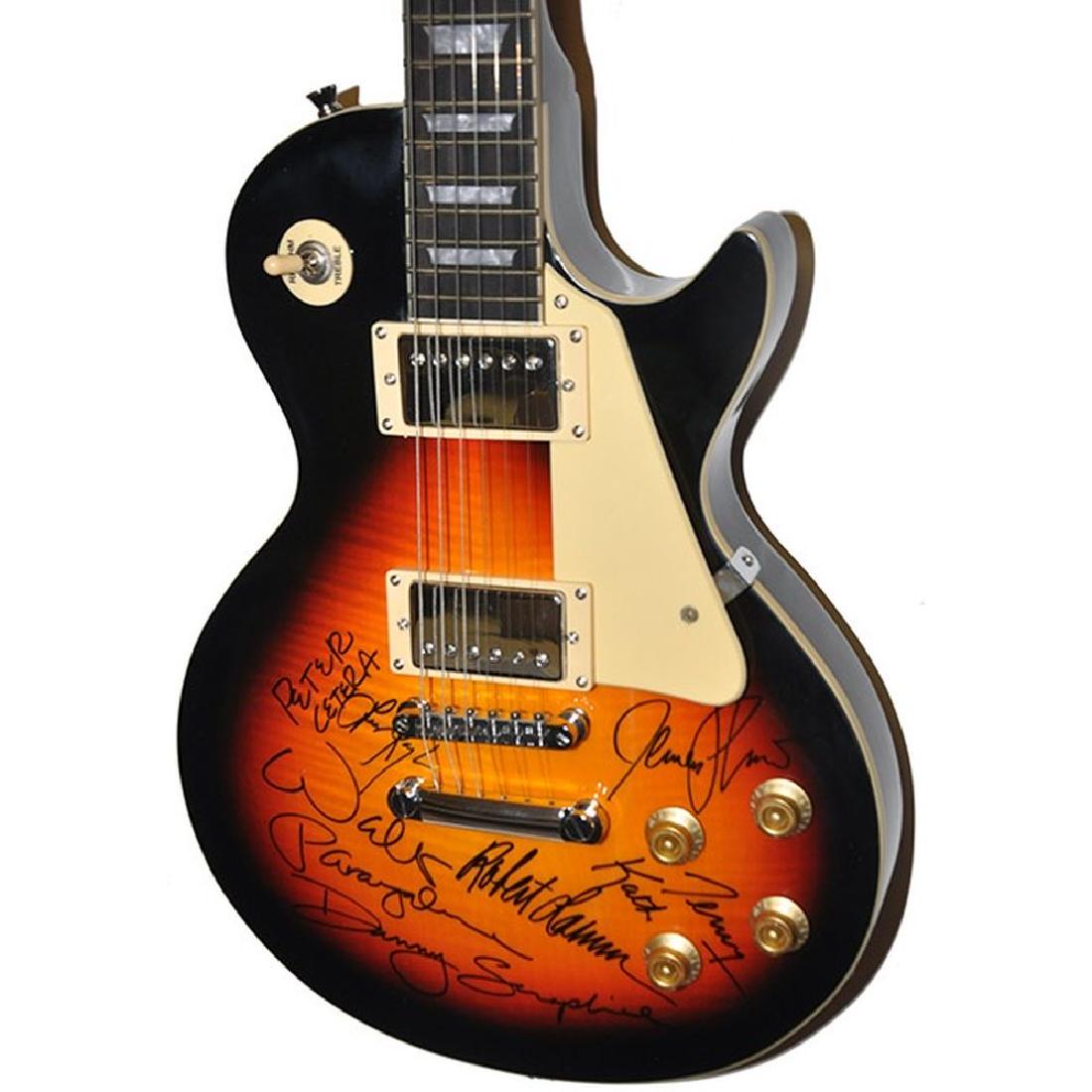 Chicago Autographed Guitar: Signed by Peter Cetera, Robert Lamm, Terry Kath, Walt Parazaider, Lee Loughnane, James Pankow, and Danny Seraphine