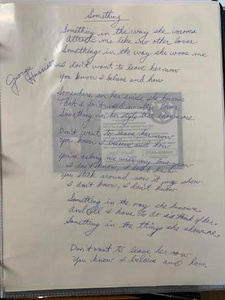 Paul McCartney's handwritten lyrics to “Here, There and Everywhere