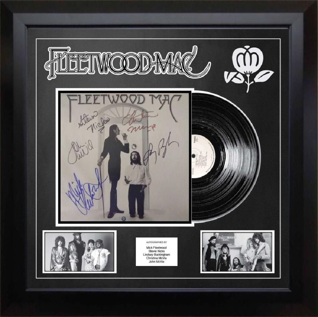 Fleetwood Mac Signed and Framed Self-Titled Album: Signed by Mick Fleetwood, Stevie Nicks, Christine McVie, John McVie and Lindsey Buckingham