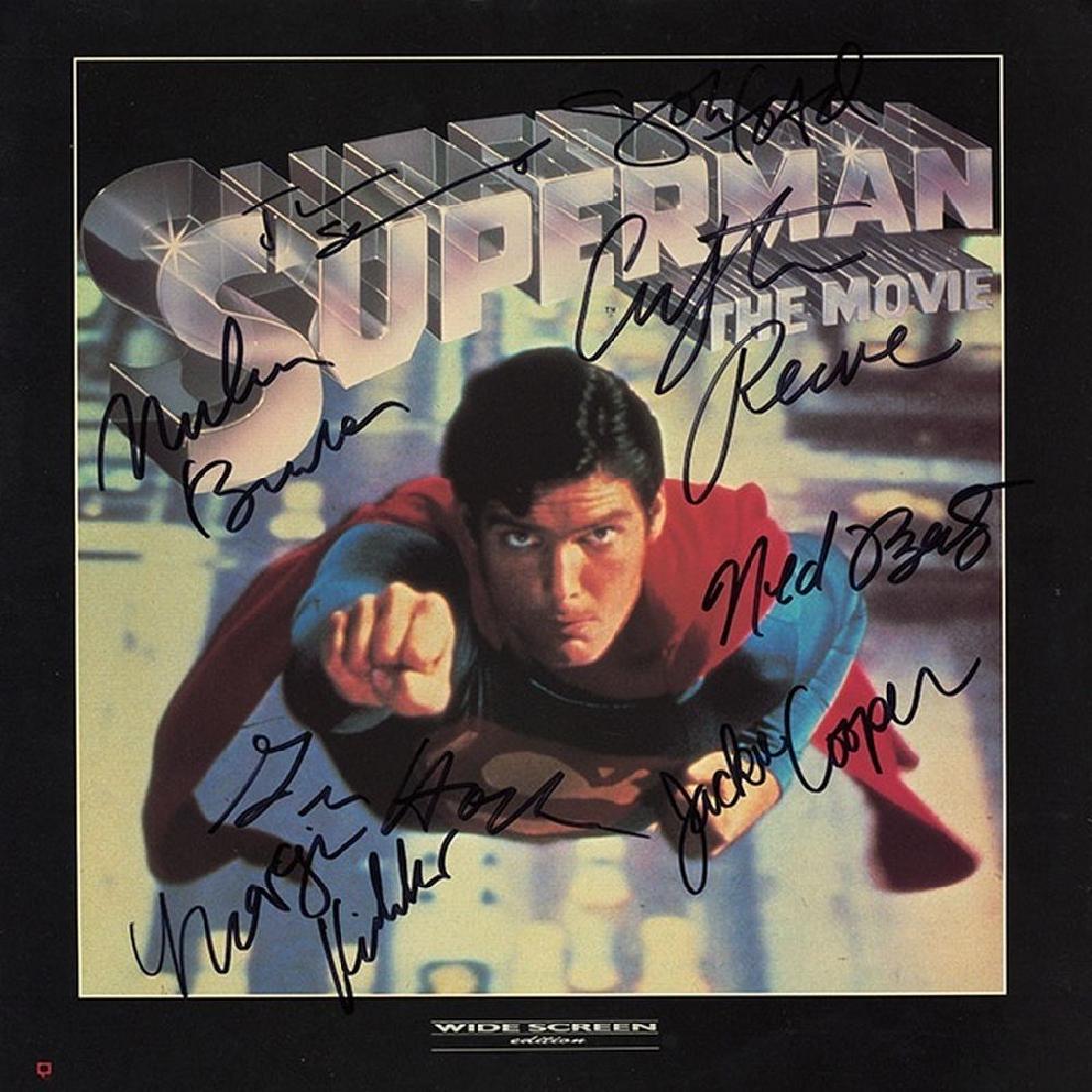Marlon Brando & Christopher Reeve "Superman: The Movie": Signed by Marlon Brando, Gene Hackman, Christopher Reeve, Ned Beatty, Jackie Cooper, Glenn Ford, Margot Kidder, and Terence Stamp