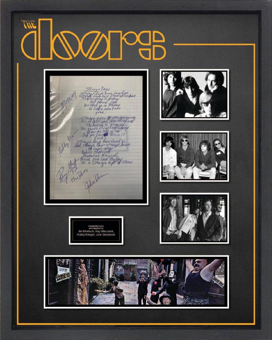 The Doors Signed Strange Days Lyrics W Handwriting