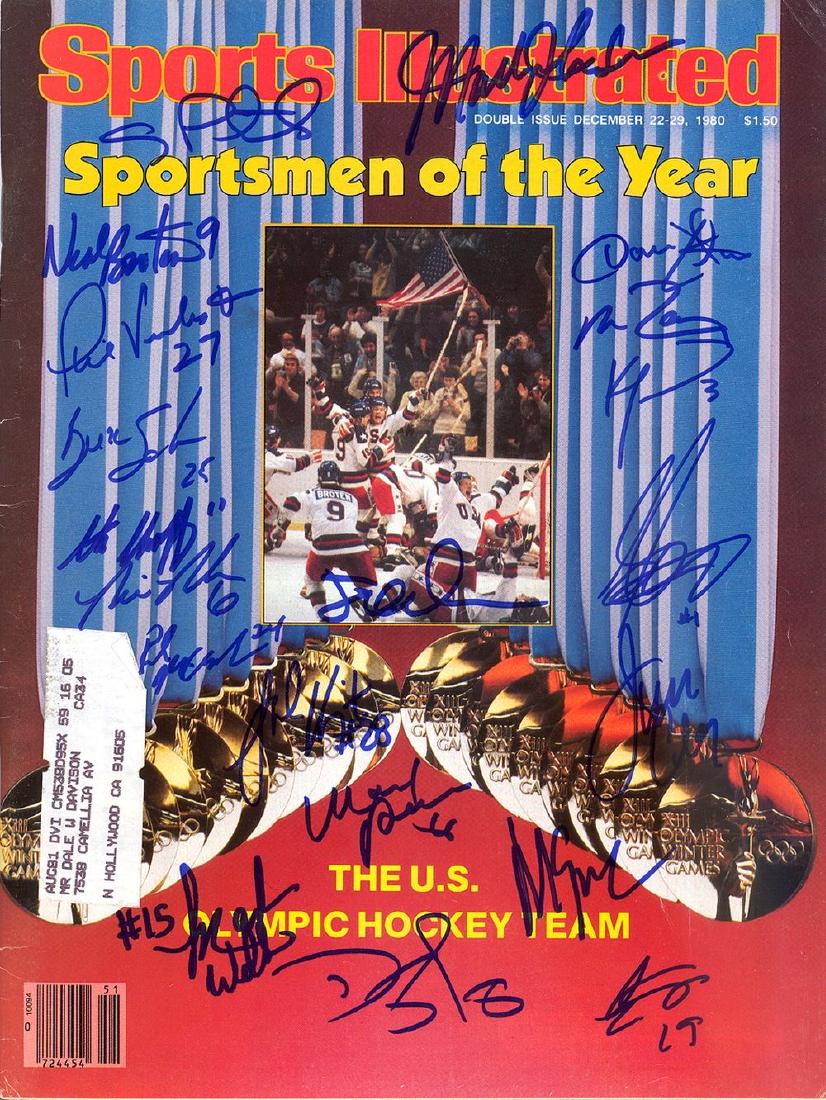 1980 Miracle On Ice Autographed Sports Illustrated