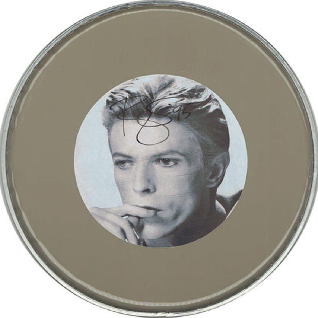 David Bowie Signed Drum Head (1 of 1)