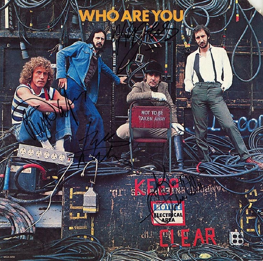 Who Are You Album: Signed by Roger Daltrey, Peter Townshend, John Entwhistle, and Kenney Jones