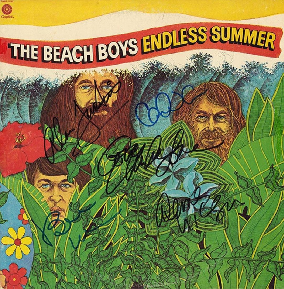The Beach Boys Band Signed Endless Summer Album: Signed by Brian Wilson, Carl Wilson, Dennis Wilson, Al Jardine, and Mike Love