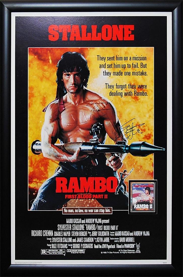 Rambo First Blood: Part II Autographed Framed Poster (1 of 1)