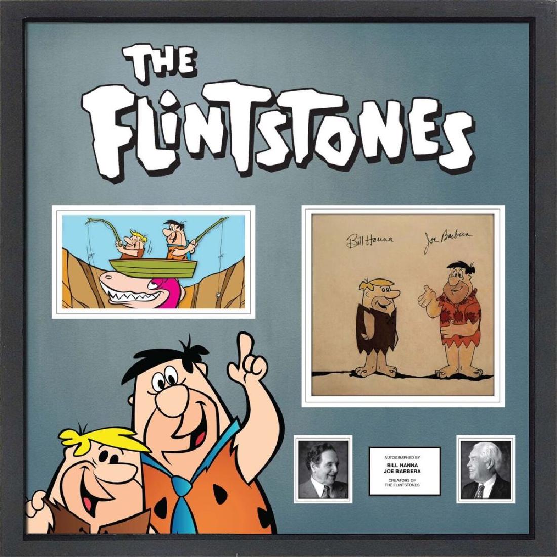 Hanna & Barbera Signed and Drawn Fred and Barnie Sketch (1 of 1)