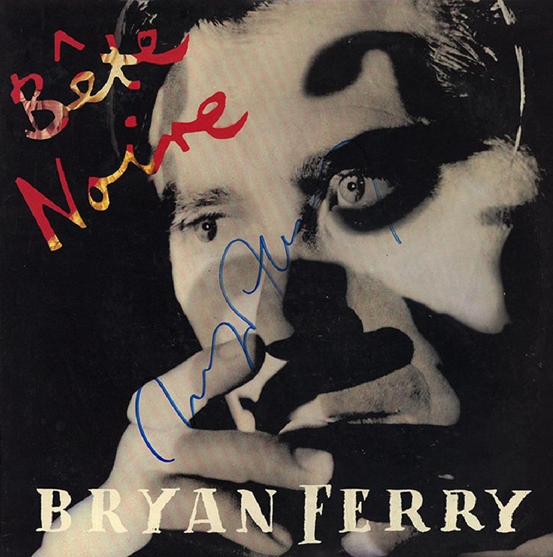 Bryan Ferry Signed Bete Noire Album: Signed by Bryan Ferry