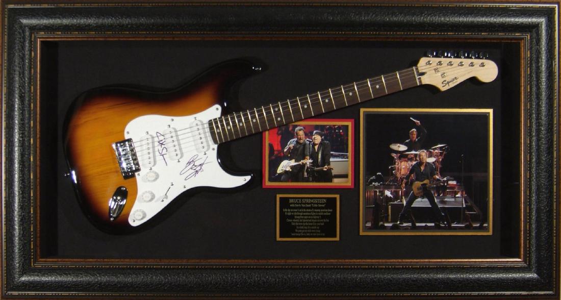 Springsteen and van Zandt Signed and Framed Guitar (1 of 1)