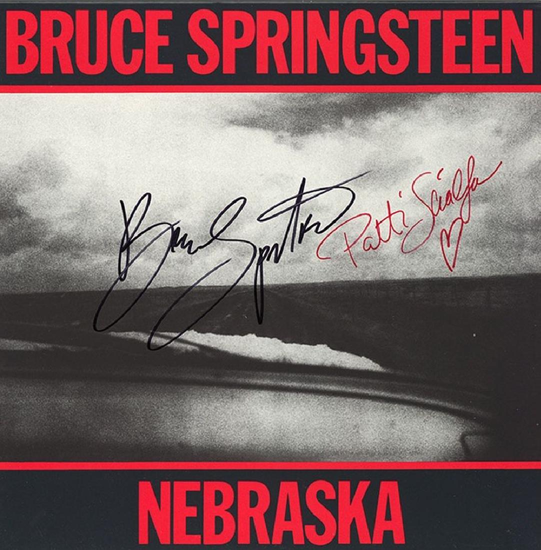 Bruce Springsteen Patti Scialfa Signed Nebraska Album (1 of 1)