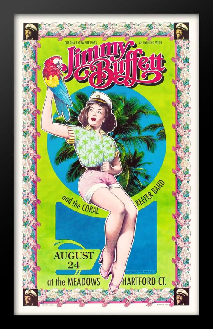 Bob Masse Jimmy Buffett Framed Poster (1 of 1)