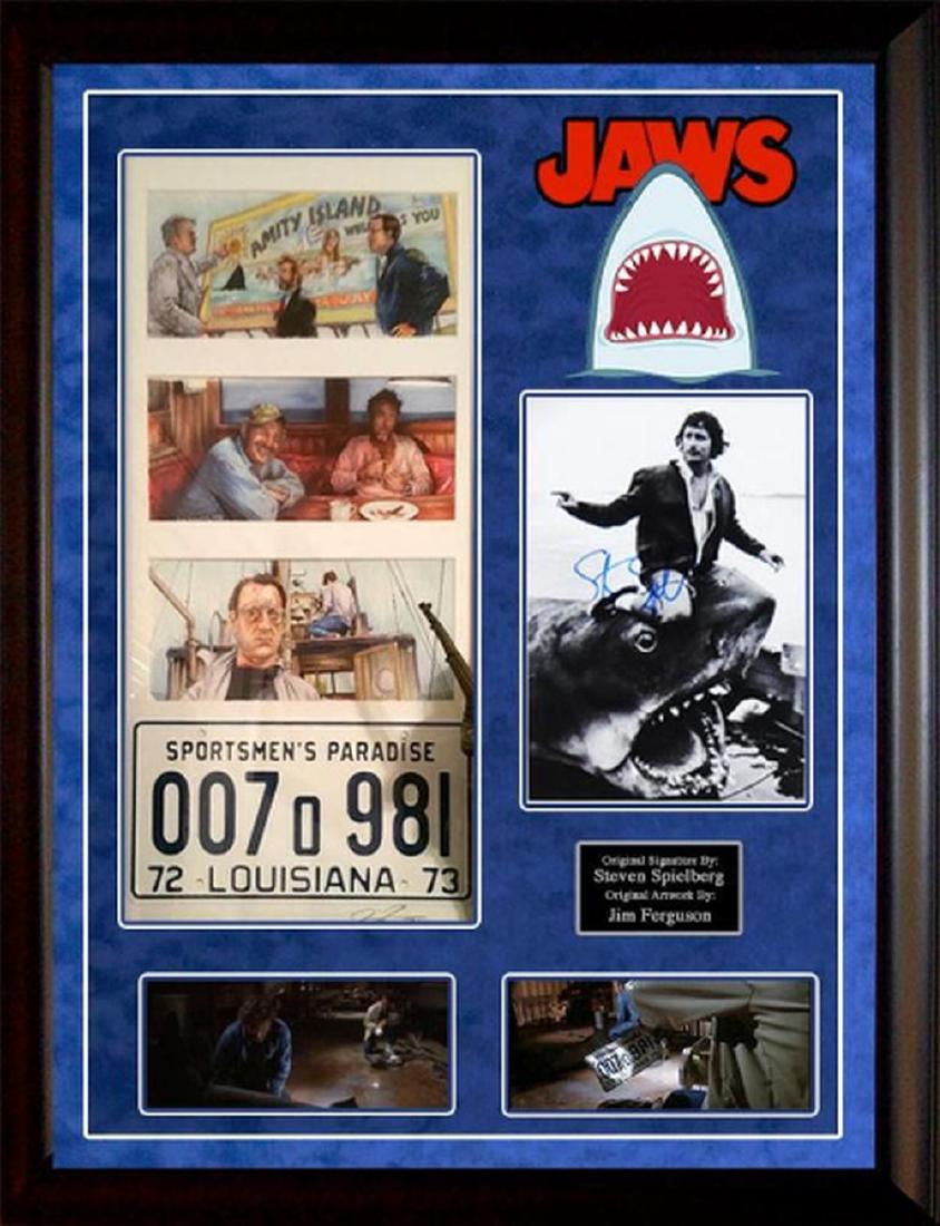 Steven Spielberg Signed Jaws Photo Collage (1 of 1)