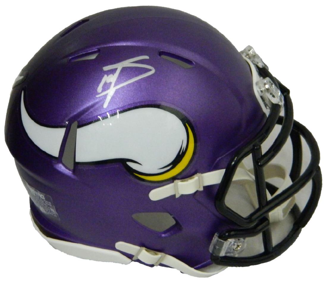 Stefon Diggs Signed Minnesota Vikings Riddell Speed: Stefon Diggs signed Minnesota Vikings Riddell mini helmet. Item comes with third-party Certificate of Authenticity guaranteed to pass JSA/PSA authentication